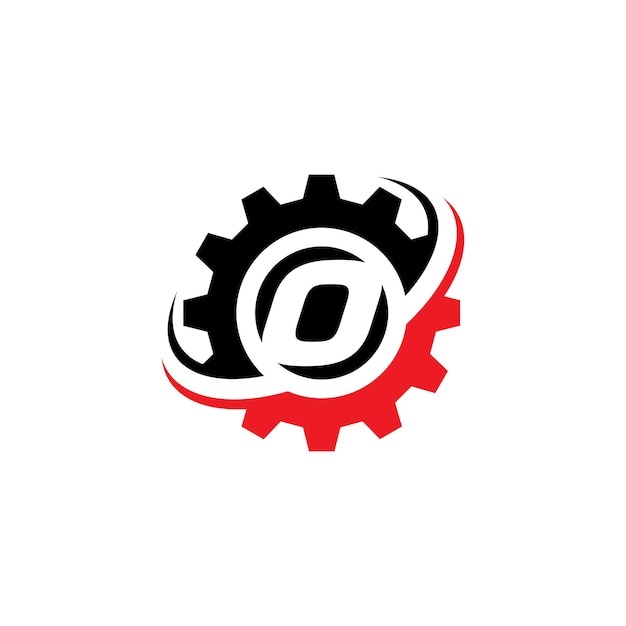 Ontwerpsjabloon Letter O Gear-logo