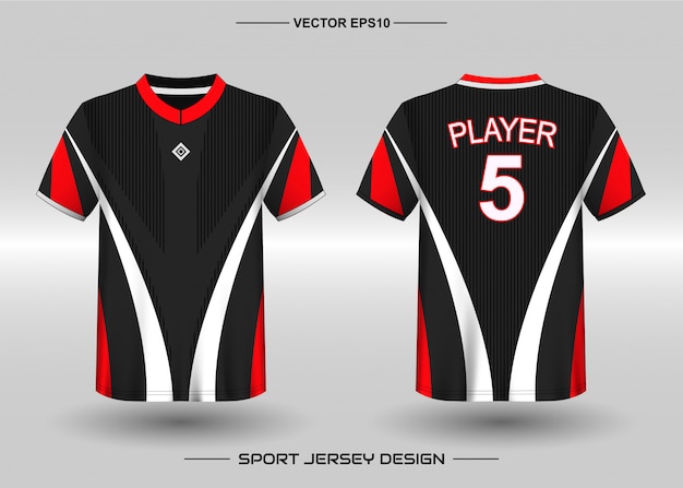 Ontwerpsjabloon sporttrui voor teamuniformen