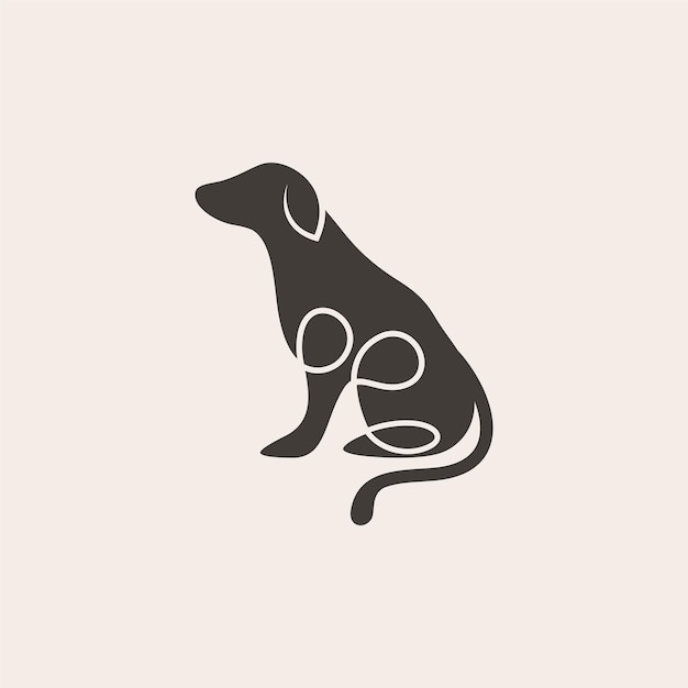 Ontwerpsjabloon vector hond logo