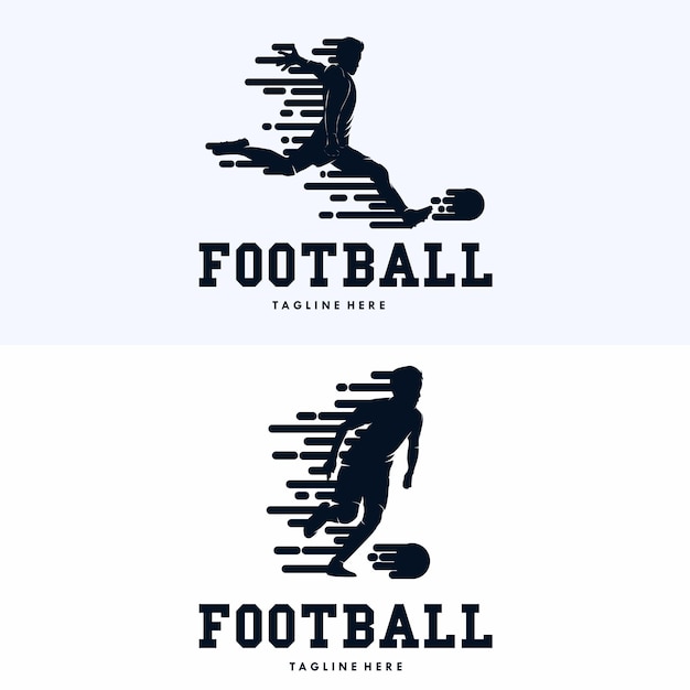 Vector ontwerpsjabloon voetbal sport logo