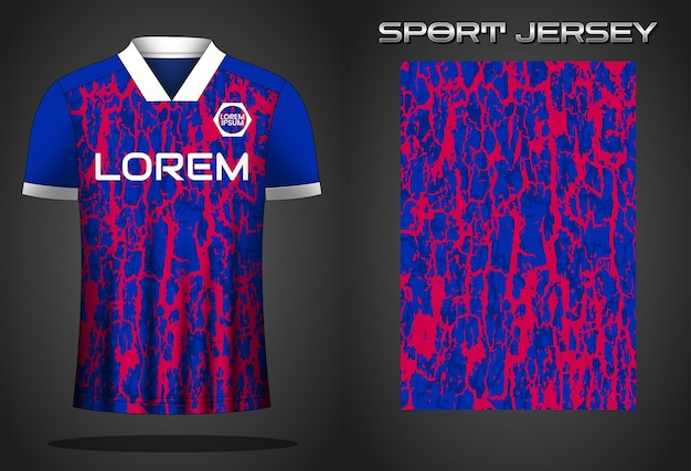 Ontwerpsjabloon voetbal sportshirt jersey