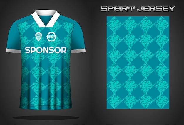 Ontwerpsjabloon voetbal sportshirt jersey