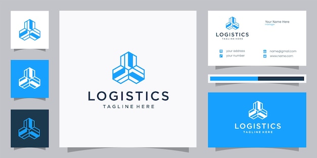 Ontwerpsjabloon voor abstract logistiek logo