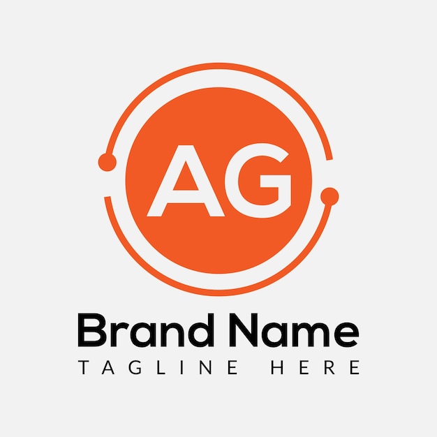 Ontwerpsjabloon voor abstract modern AG-logo