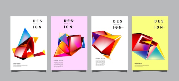 Ontwerpsjabloon voor abstracte geometrische posters