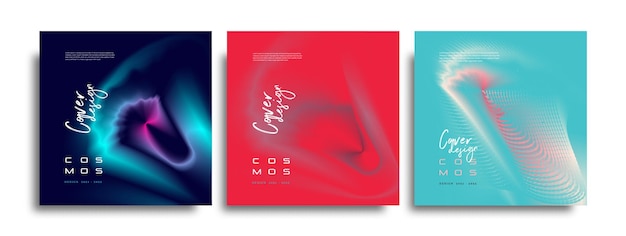 Ontwerpsjabloon voor abstracte kleurrijke covers