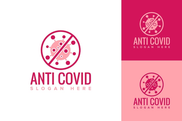 Ontwerpsjabloon voor anti-covid-logo