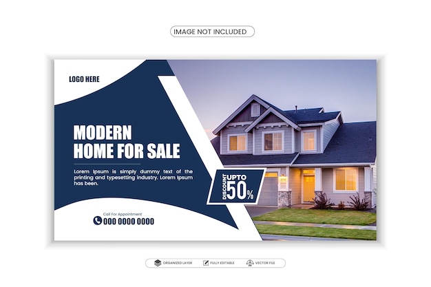 ontwerpsjabloon voor billboards voor de verkoop van woningen