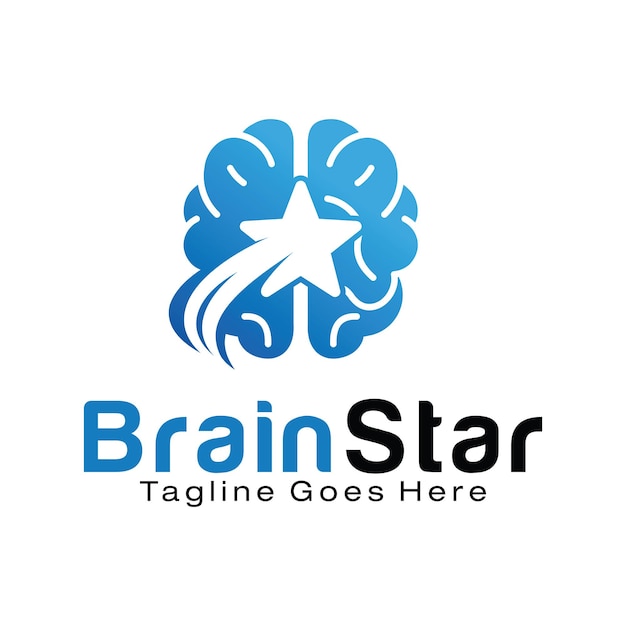 Ontwerpsjabloon voor Brain Star-logo