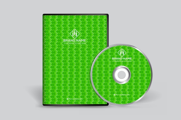 Vector ontwerpsjabloon voor cd-doosje en cd-label