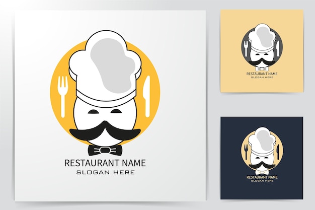 Ontwerpsjabloon voor chef-kok of restaurant of hotel