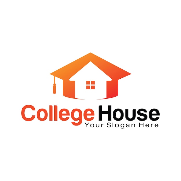 Ontwerpsjabloon voor college house-logo