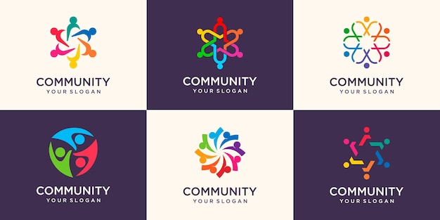 Ontwerpsjabloon voor community-, netwerk- en sociale pictogrammen