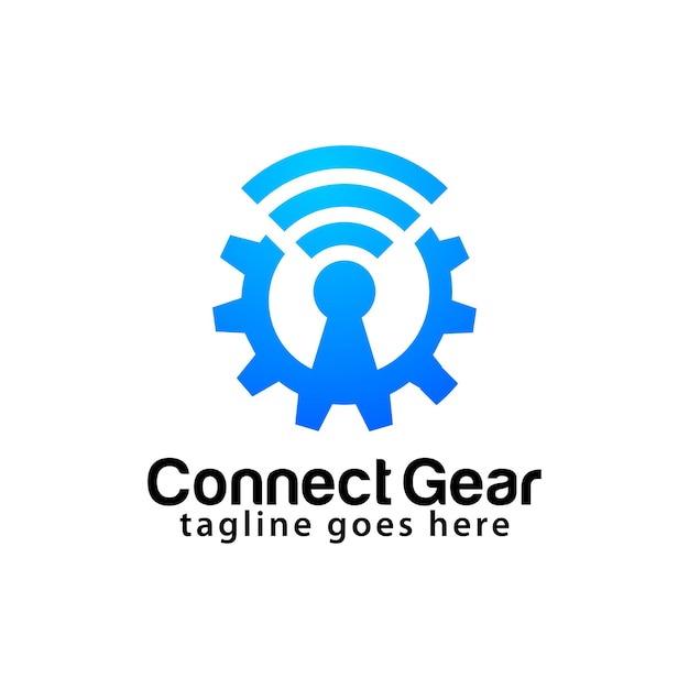 Ontwerpsjabloon voor Connect Gear-logo