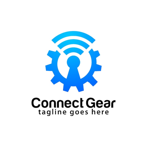 Ontwerpsjabloon voor connect gear-logo