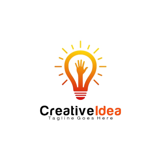 Ontwerpsjabloon voor creatief idee-logo