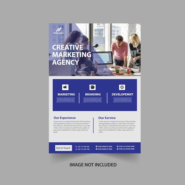 Vector ontwerpsjabloon voor creatieve marketingbureaus