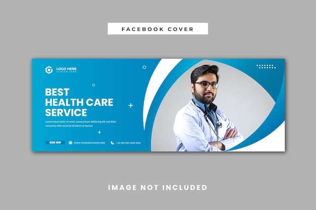 Ontwerpsjabloon voor creatieve medische zorg voor Facebook of sociale media