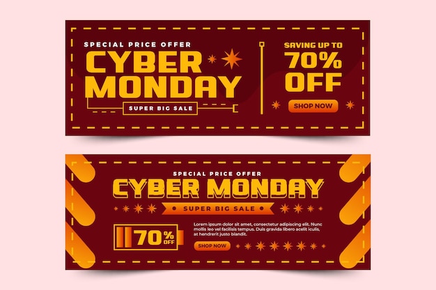 Ontwerpsjabloon voor Cyber Monday-omslagbanner