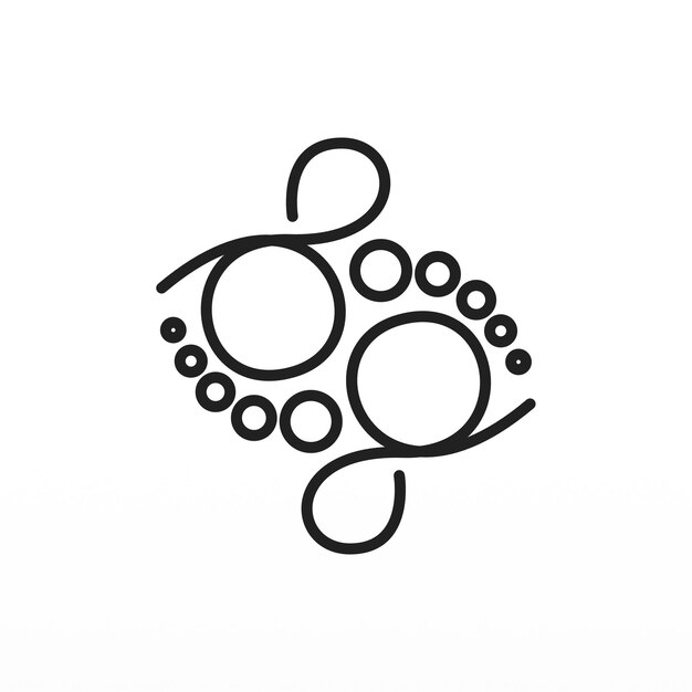 Ontwerpsjabloon voor de voetprent van het logo concept van het voetlogo