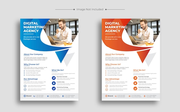 Ontwerpsjabloon voor digitale marketing en zakelijke flyers