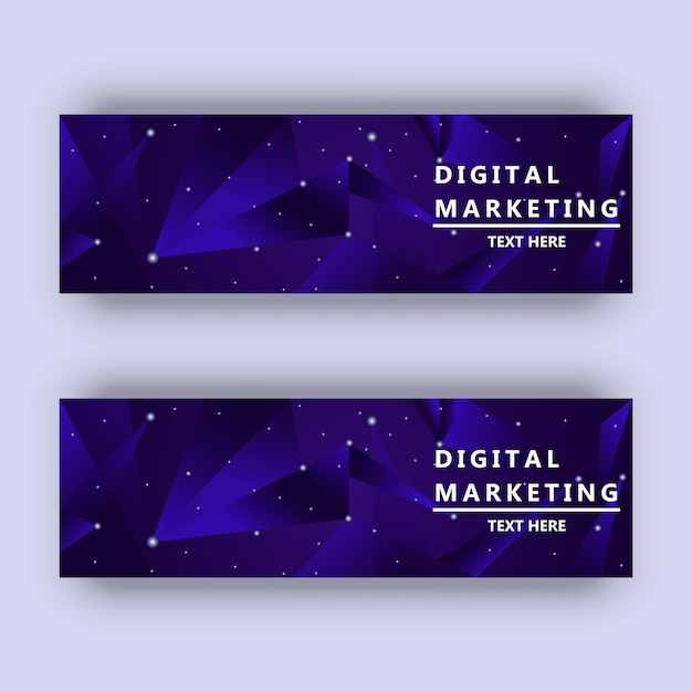 Vector ontwerpsjabloon voor digitale marketingbanner