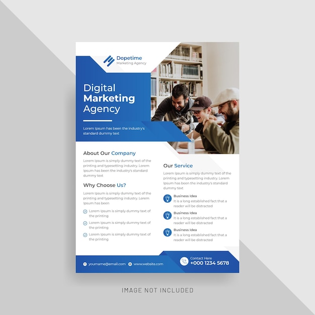 Ontwerpsjabloon voor digitale marketingflyer