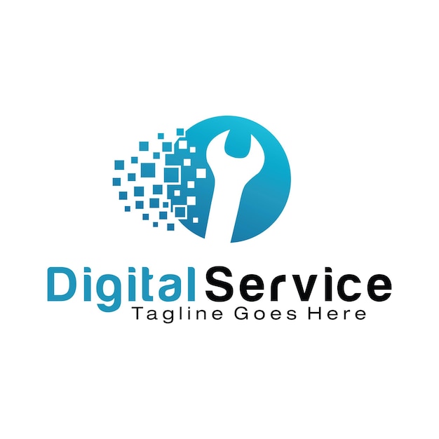 Ontwerpsjabloon voor digitale service-logo