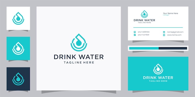 Ontwerpsjabloon voor druppel water logo