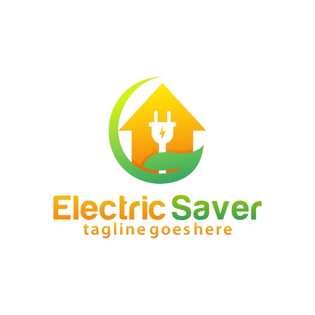 Ontwerpsjabloon voor elektrische saver-logo