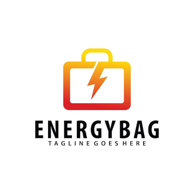 Ontwerpsjabloon voor energiezak-logo