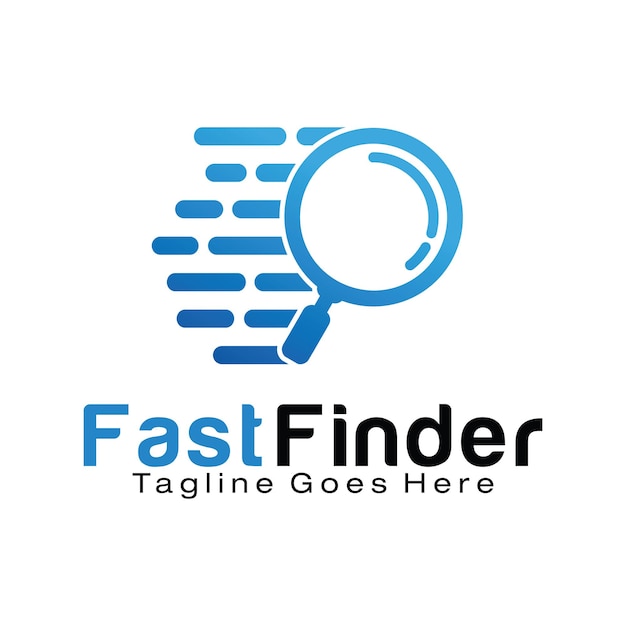 Ontwerpsjabloon voor fast finder-logo