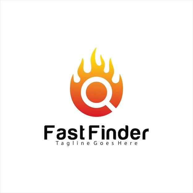 Ontwerpsjabloon voor fast finder-logo