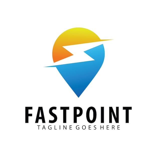 Ontwerpsjabloon voor Fast Point-logo