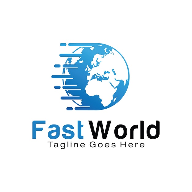 Ontwerpsjabloon voor fast world-logo