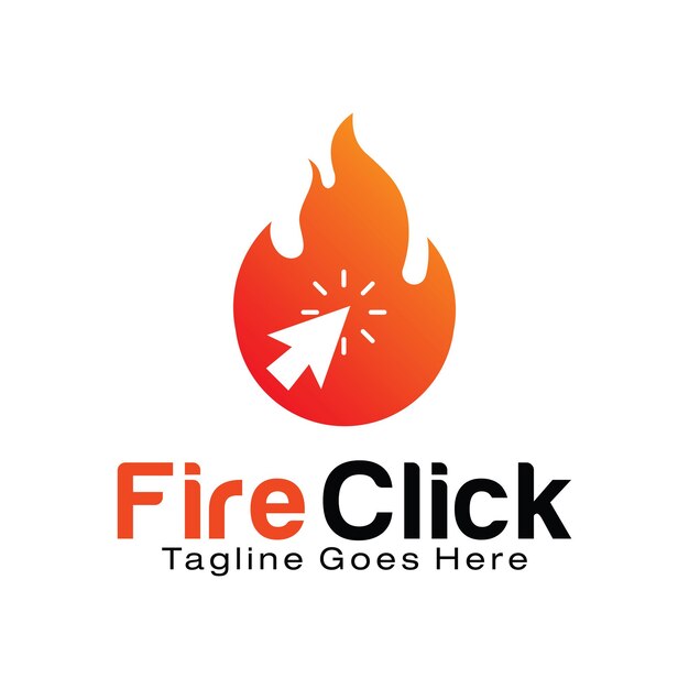 Ontwerpsjabloon voor Fire Click-logo