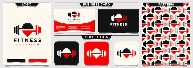 Ontwerpsjabloon voor fitness pin-logo