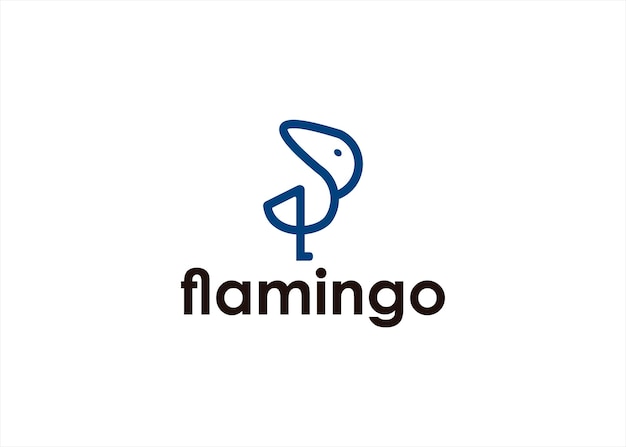 Ontwerpsjabloon voor Flamingo-logo