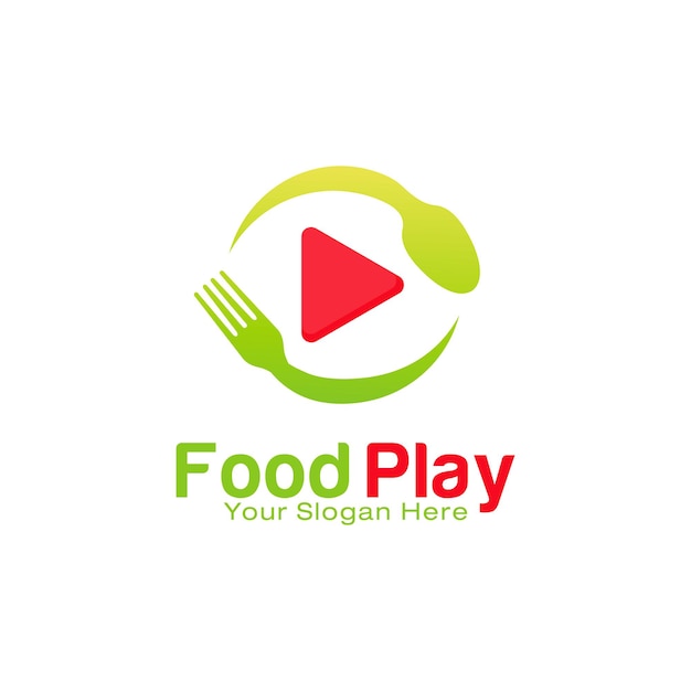 Ontwerpsjabloon voor Food Play-logo