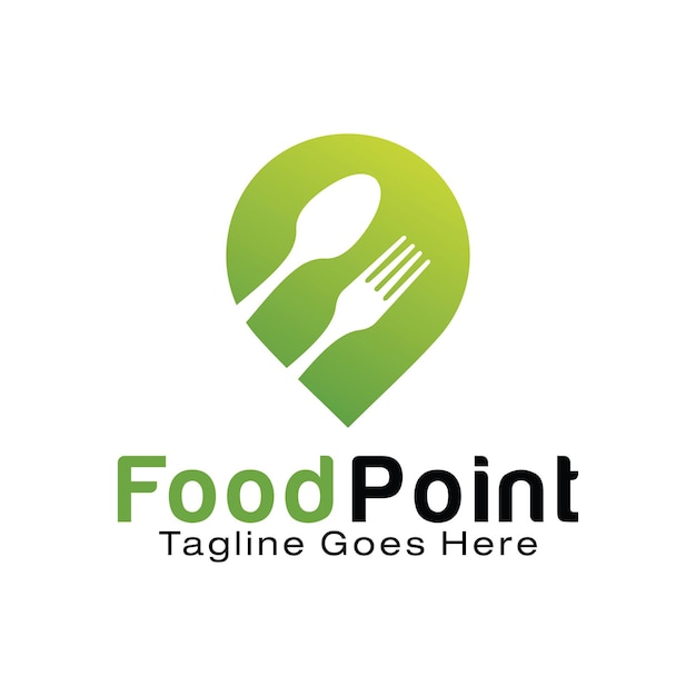 Vector ontwerpsjabloon voor food point-logo