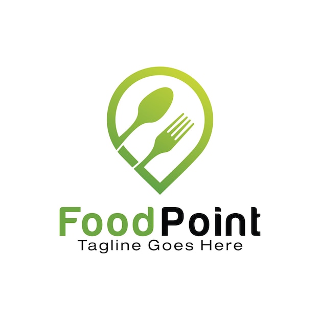 Ontwerpsjabloon voor Food Point-logo