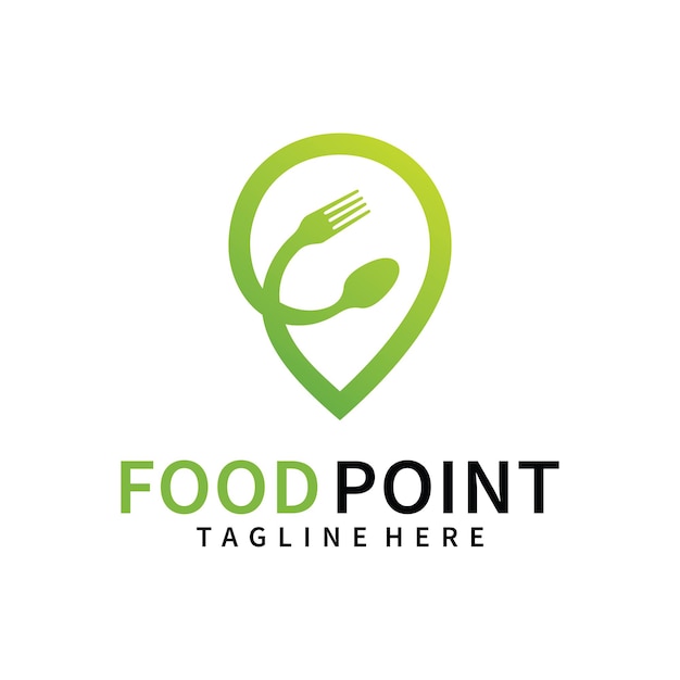 Ontwerpsjabloon voor Food Point-logo