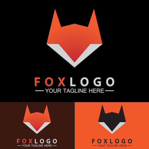 Ontwerpsjabloon voor fox-logo vectorillustratie