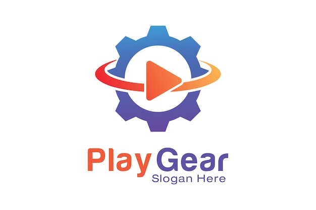 Ontwerpsjabloon voor Gear-logo spelen