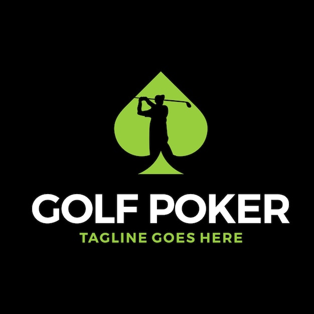 Ontwerpsjabloon voor golfpokerlogo