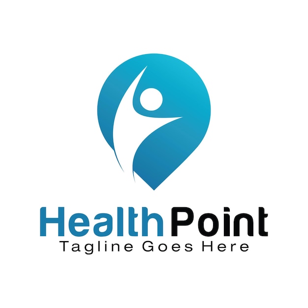 Ontwerpsjabloon voor Health Point-logo