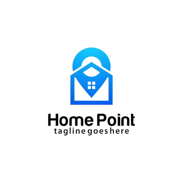 Ontwerpsjabloon voor home point-logo