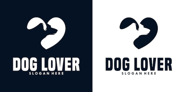 Ontwerpsjabloon voor hondenliefhebber-logo