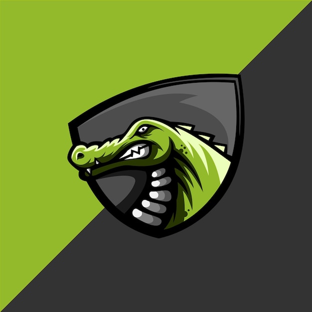 Ontwerpsjabloon voor krokodil esport-logo