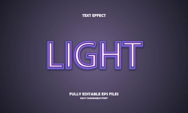 ontwerpsjabloon voor licht teksteffect